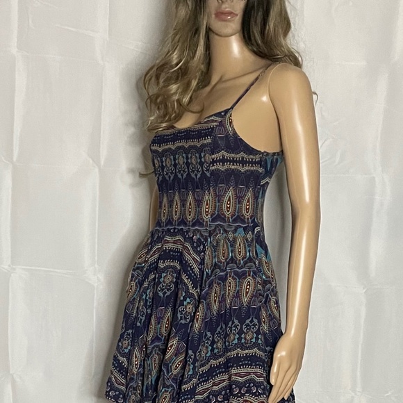 None Dresses & Skirts - Blue strap summer dress